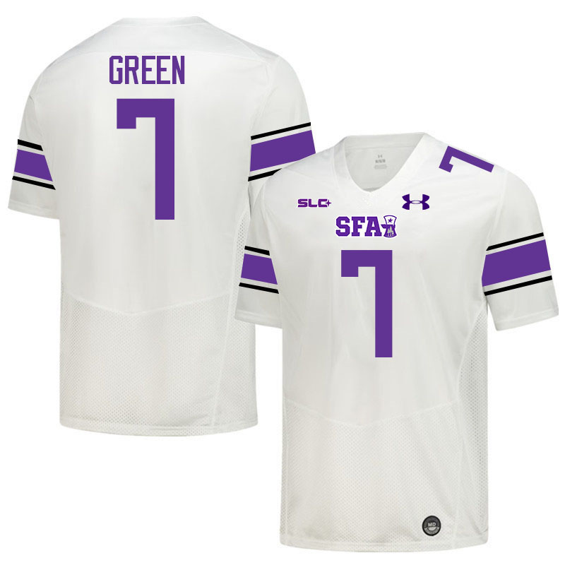 Stephen F. Austin Lumberjacks #7 Blaine Green College Football Jerseys,Uniforms-White